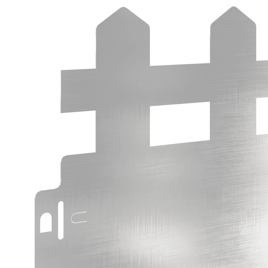 vidaXL Περιγράμματα γκαζόν 30 pcs Ασημί 103 x 0,05 x 22 εκ