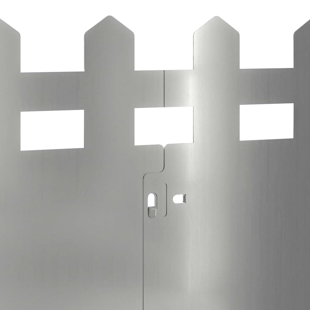 vidaXL Περιγράμματα γκαζόν 10 pcs Ασημί 103 x 0,05 x 22 εκ