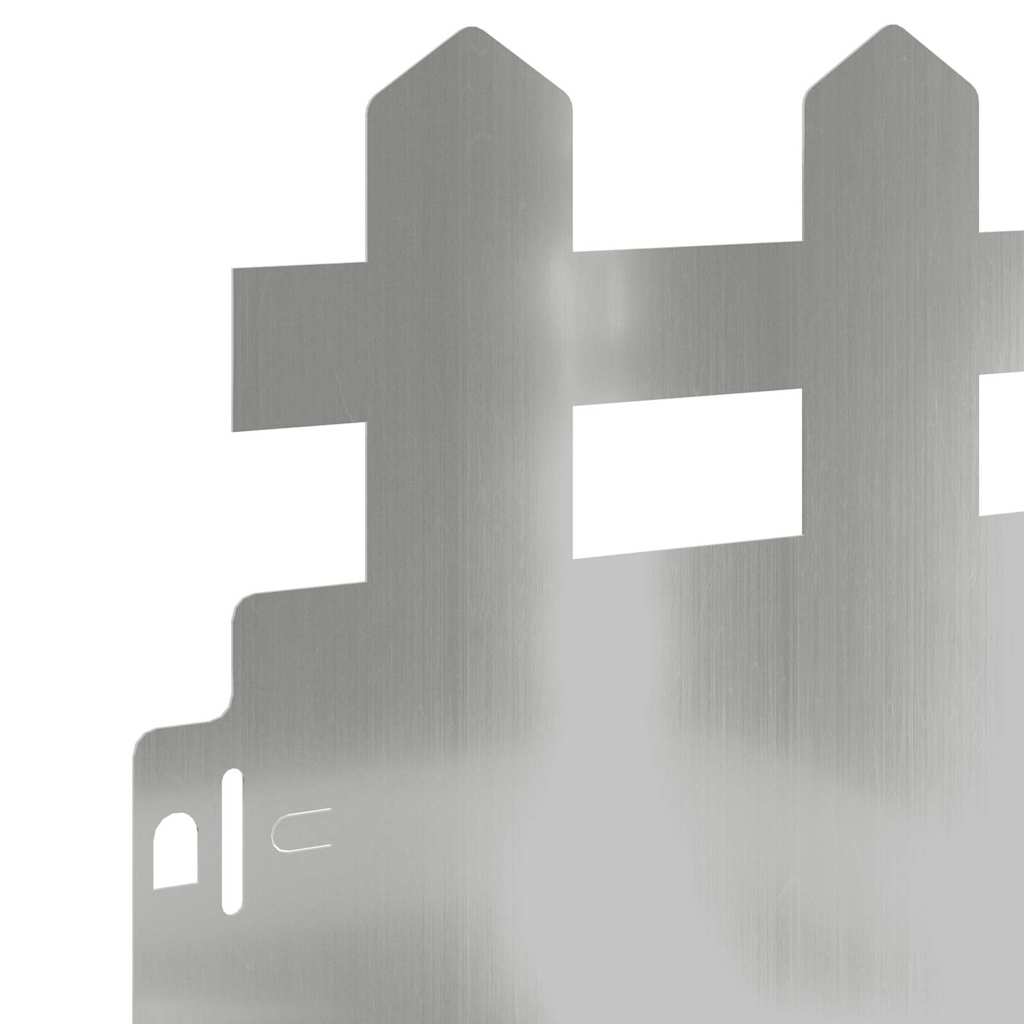 vidaXL Περιγράμματα γκαζόν 20 pcs Ασημί 103 x 0,05 x 22 εκ