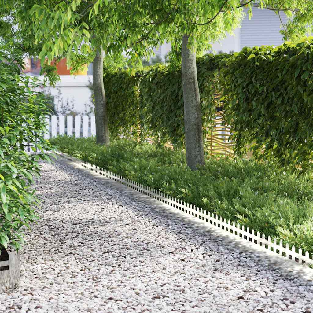 vidaXL Περιγράμματα γκαζόν 30 pcs Ασημί 103 x 0,05 x 22 εκ