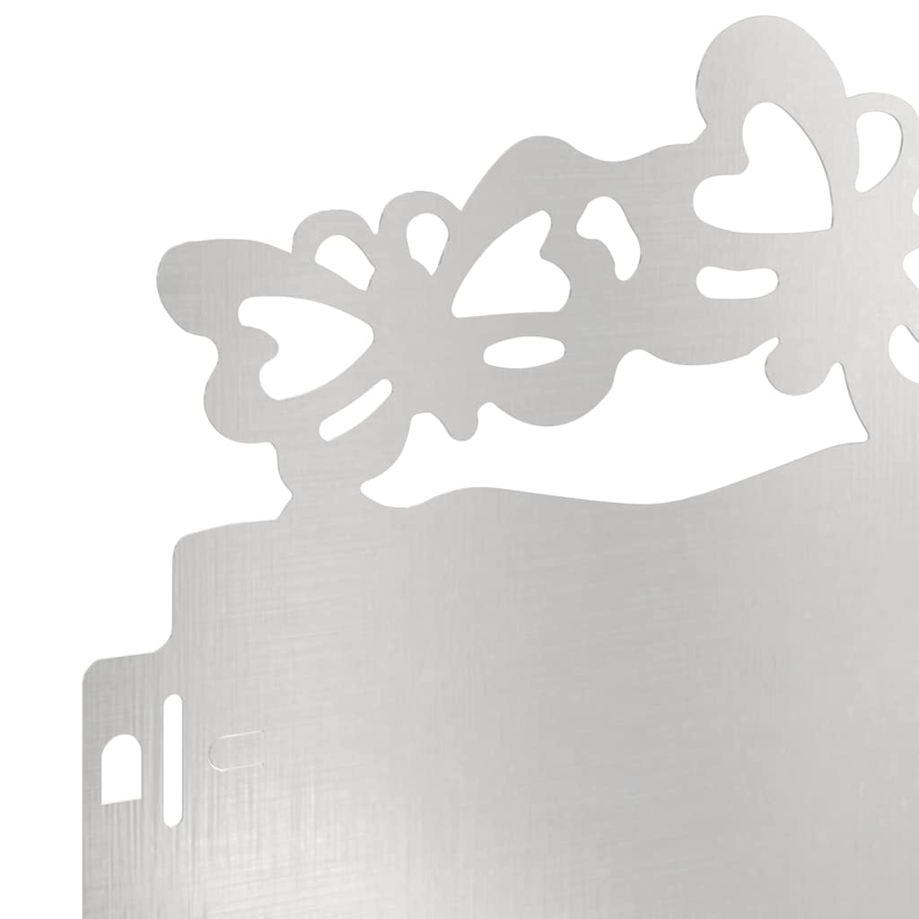 vidaXL Περιγράμματα γκαζόν 30 pcs Ασημί 103 x 0,05 x 22 εκ