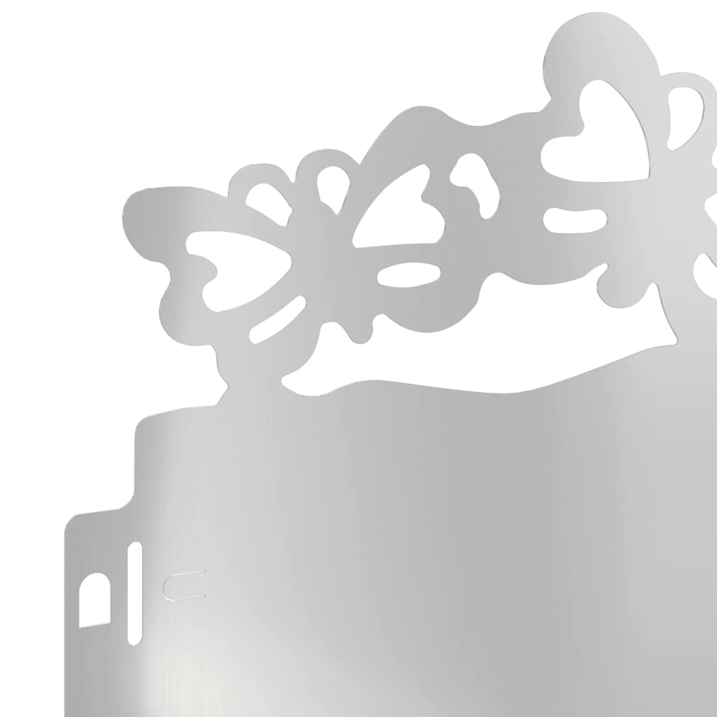 vidaXL Περιγράμματα γκαζόν 10 pcs Ασημί 103 x 0,05 x 22 εκ