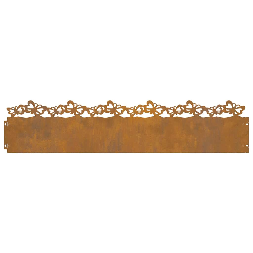 vidaXL Περιγράμματα γκαζόν 20 pcs Σκ rusty 103 x 0,05 x 22 εκ