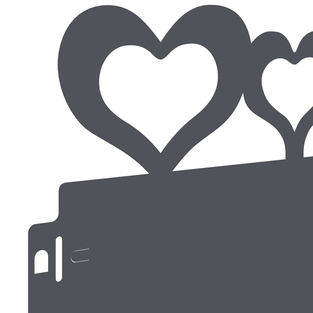 vidaXL Περιγράμματα γκαζόν 10 pcs Ανθρακί 103 x 0,05 x 22 εκ Ατσάλι