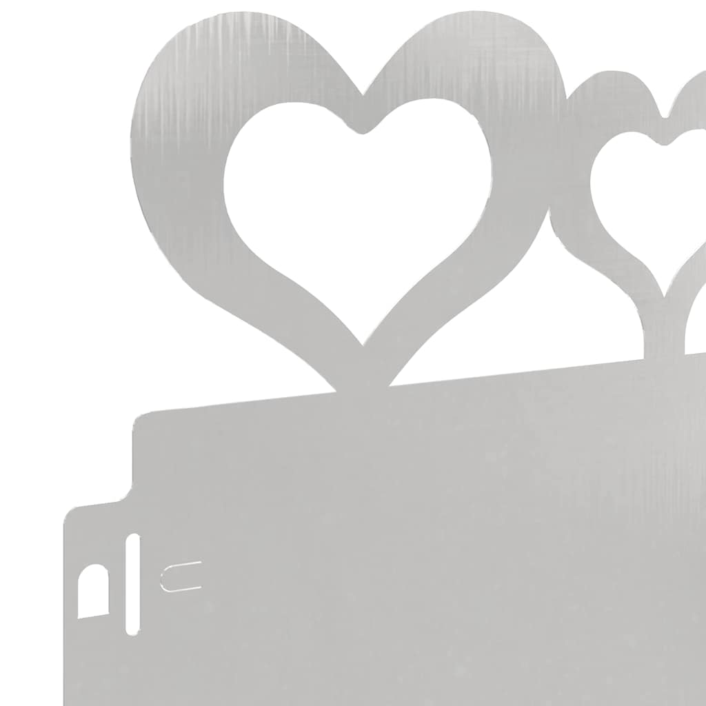 vidaXL Περιγράμματα γκαζόν 10 pcs Ασημί 103 x 0,05 x 22 εκ