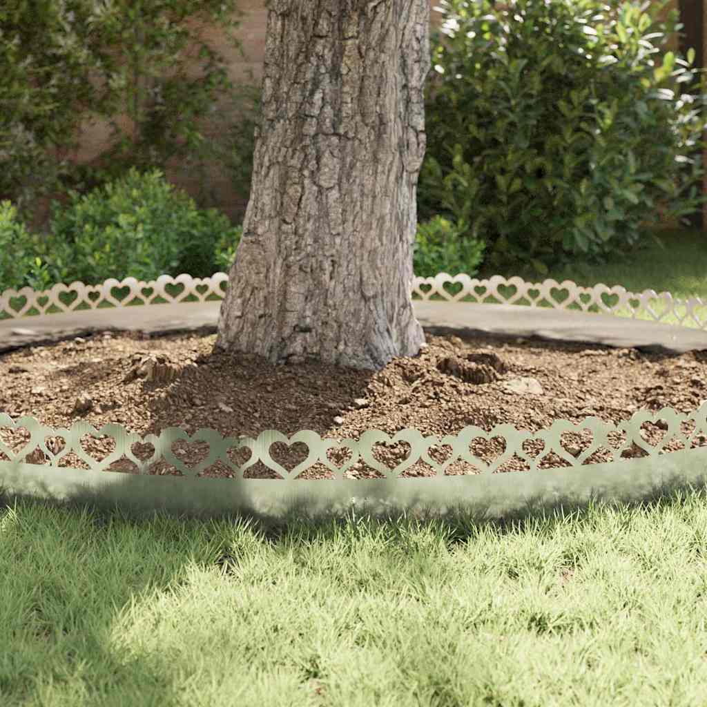 vidaXL Περιγράμματα γκαζόν 30 pcs Ασημί 103 x 0,05 x 22 εκ