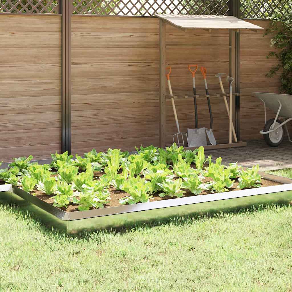 vidaXL Φράκτης σαλιγκαριών 4 pcs Ασημί 50 x 3,5 x 25 εκ