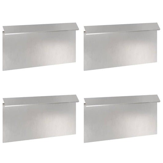 vidaXL Φράκτης σαλιγκαριών 4 pcs Ασημί 50 x 3,5 x 25 εκ