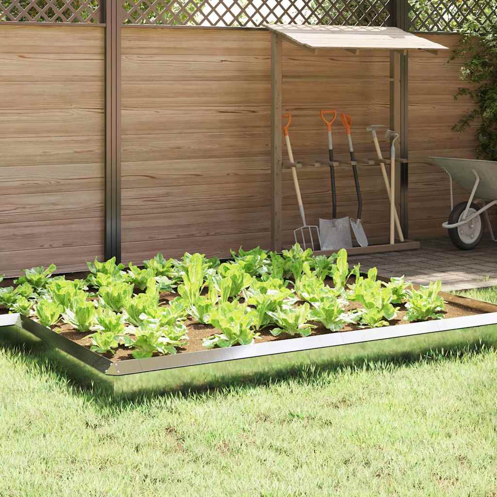 vidaXL Φράκτης σαλιγκαριών 4 pcs Ασημί 50 x 3,5 x 25 εκ