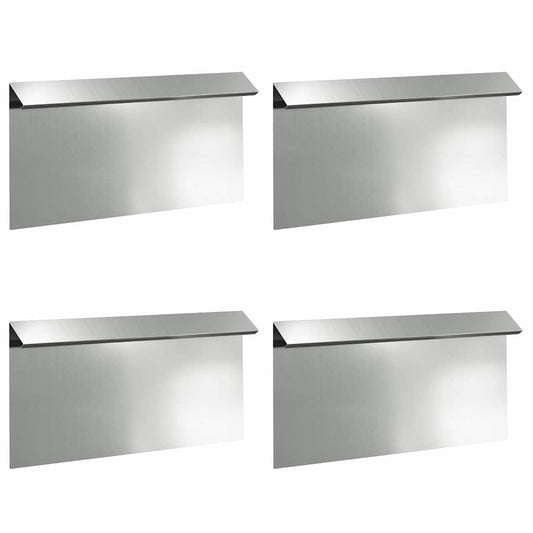 vidaXL Φράκτης σαλιγκαριών 4 pcs Ασημί 50 x 3,5 x 25 εκ