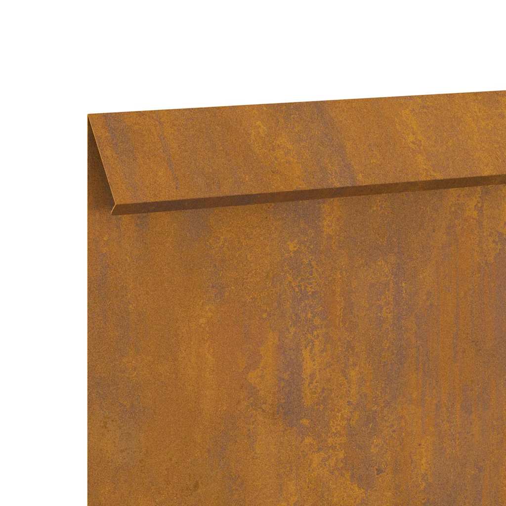 vidaXL Φράκτης σαλιγκαριών Σκ rusty 50 x 3,5 x 25 εκ