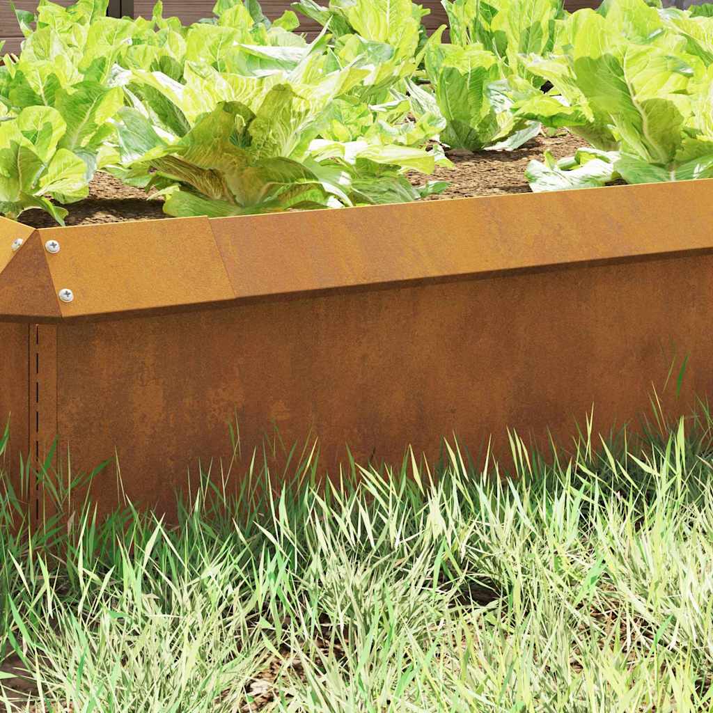 vidaXL Φράκτης σαλιγκαριών 16 pcs Σκ rusty 50 x 3,5 x 25 εκ