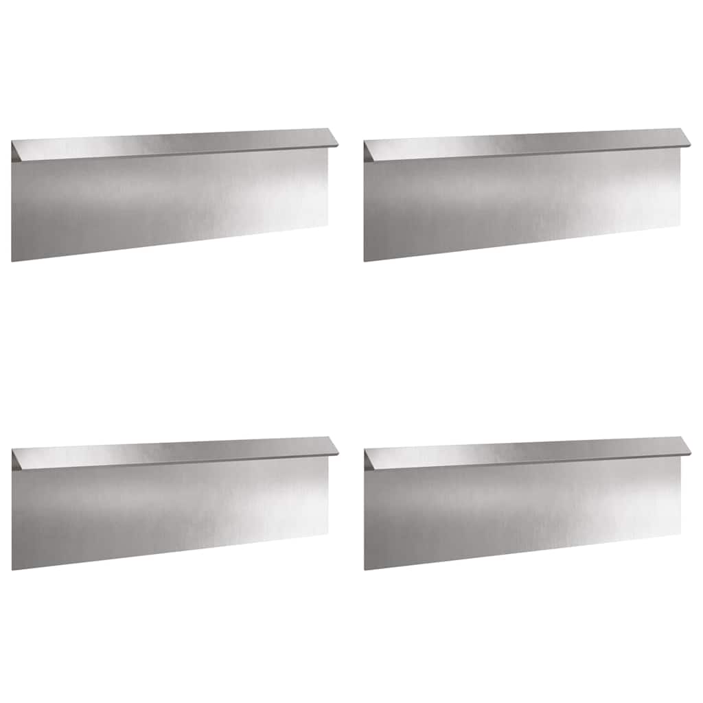vidaXL Φράκτης σαλιγκαριών 4 pcs Ασημί 100 x 3,5 x 25 εκ