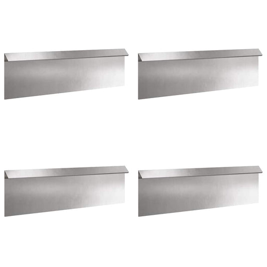 vidaXL Φράκτης σαλιγκαριών 4 pcs Ασημί 100 x 3,5 x 25 εκ