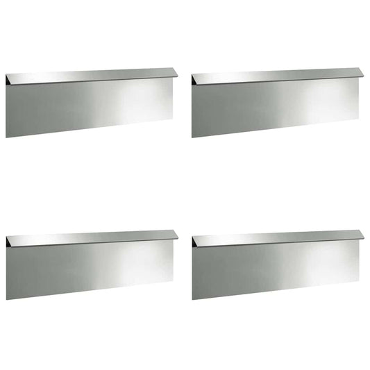 vidaXL Φράκτης σαλιγκαριών 4 pcs Ασημί 100 x 3,5 x 25 εκ
