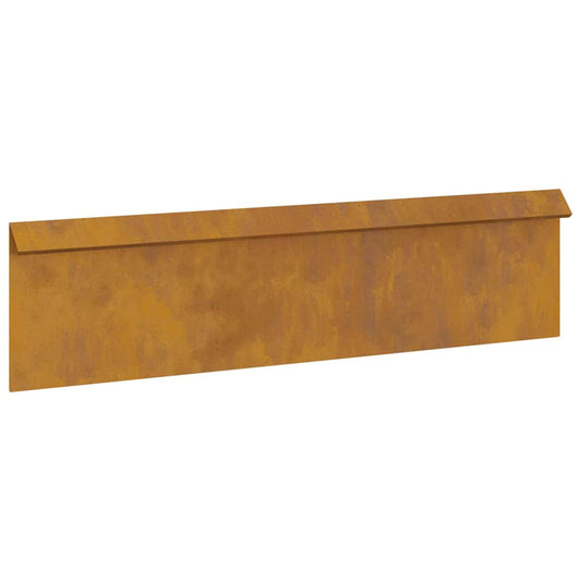 vidaXL Φράκτης σαλιγκαριών 16 pcs Σκ rusty 100 x 3,5 x 25 εκ