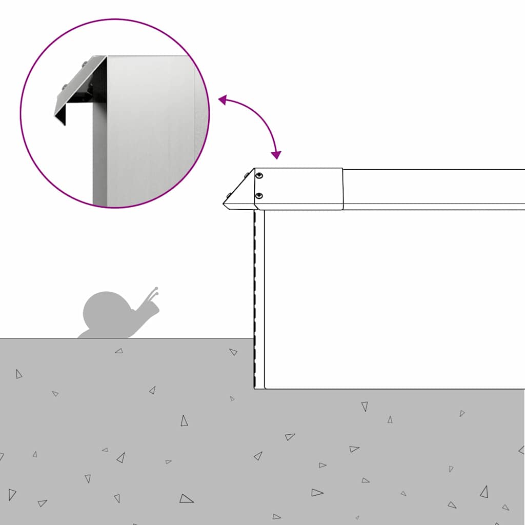 vidaXL Φράκτης σαλιγκαριών Ασημί 13,5 x 13,5 x 25 εκ Ανοξείδωτο ατσάλι