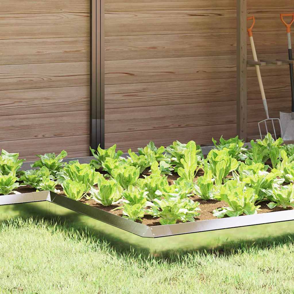 vidaXL Φράκτης σαλιγκαριών 4 pcs Ασημί 13,5 x 13,5 x 25 εκ