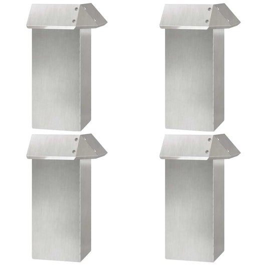 vidaXL Φράκτης σαλιγκαριών 4 pcs Ασημί 13,5 x 13,5 x 25 εκ