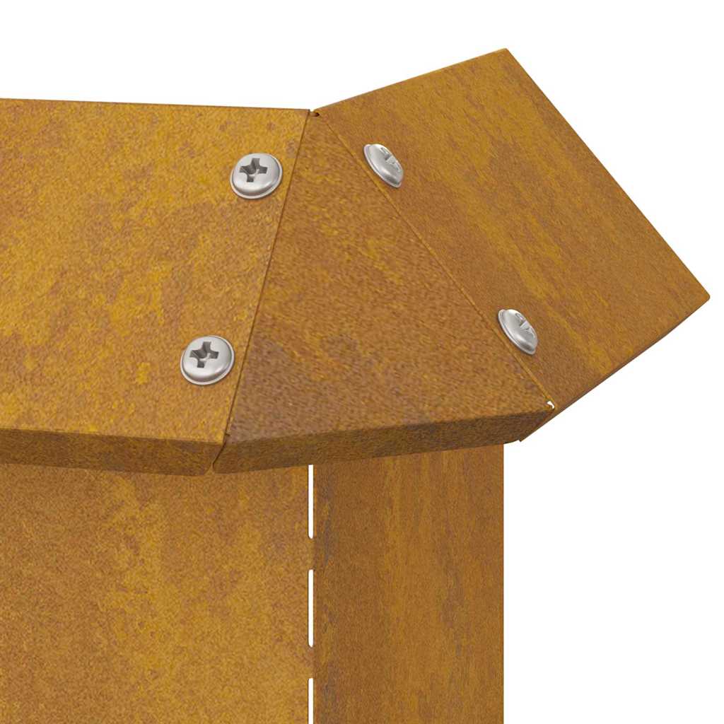 vidaXL Φράκτης σαλιγκαριών Σκ rusty 13,5 x 13,5 x 25 εκ