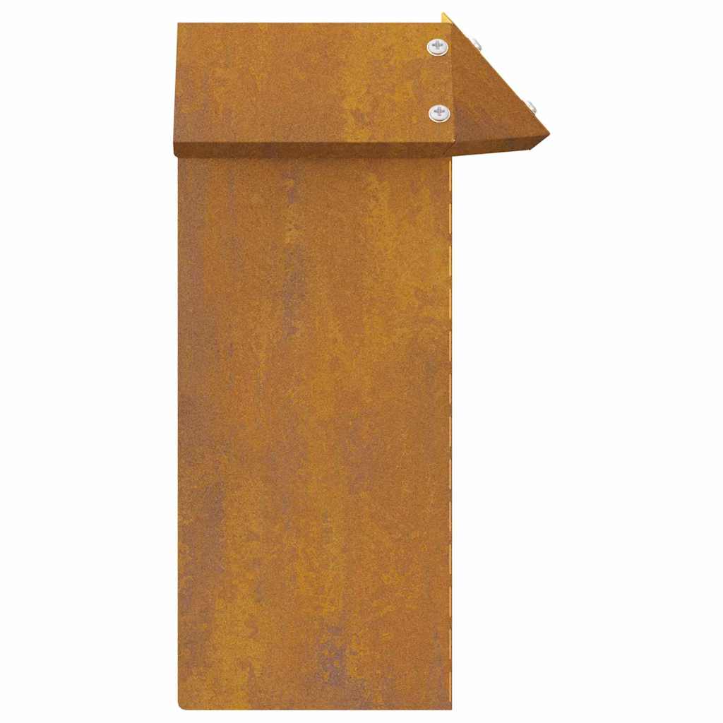 vidaXL Φράκτης σαλιγκαριών 4 pcs Σκ rusty 13,5 x 13,5 x 25 εκ