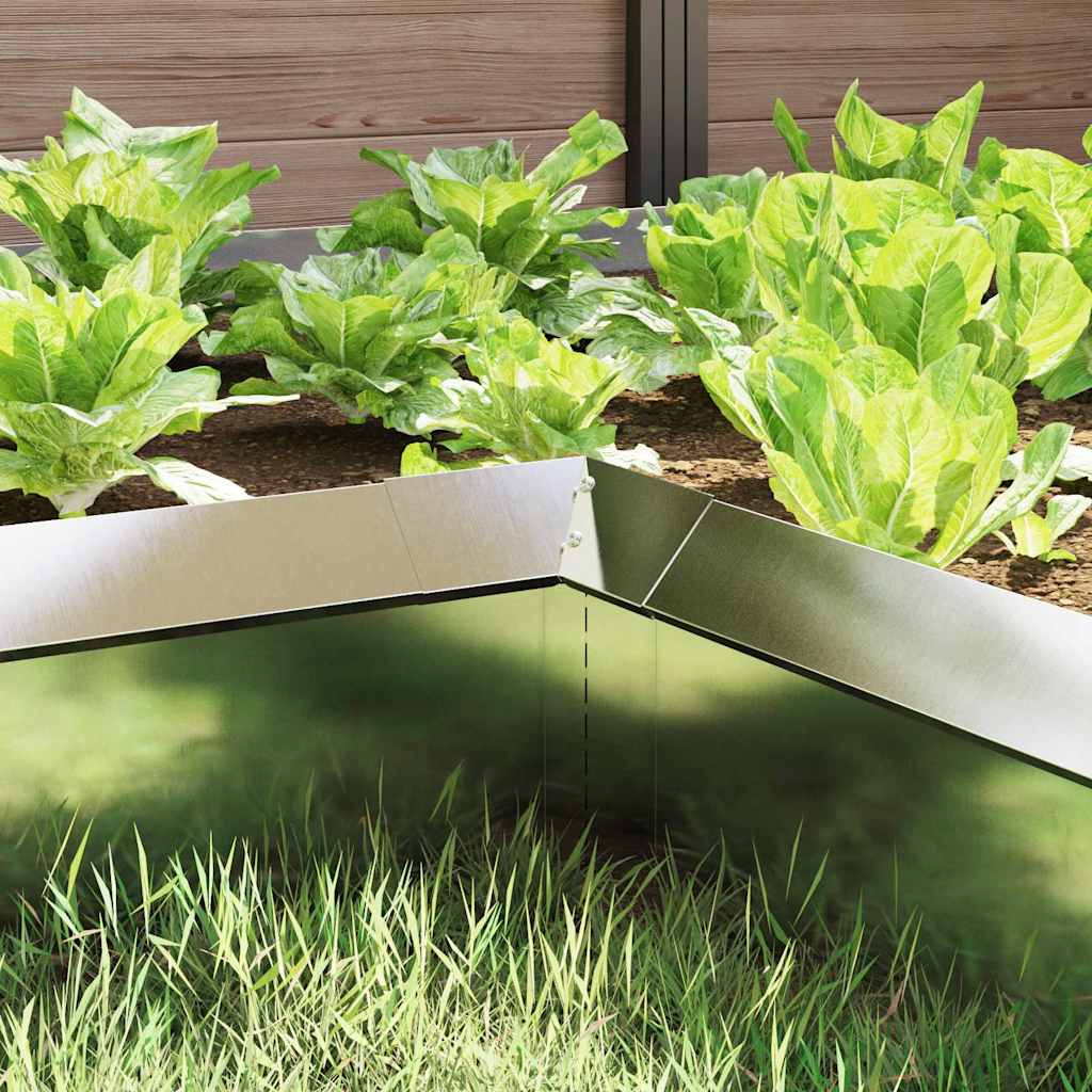 vidaXL Φράκτης σαλιγκαριών 4 pcs Ασημί 10 x 10 x 25 εκ