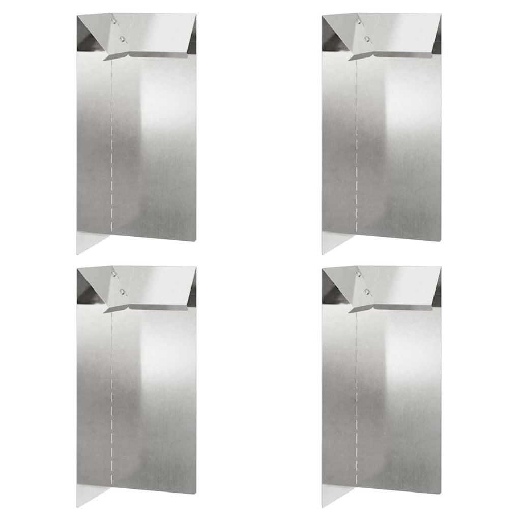 vidaXL Φράκτης σαλιγκαριών 4 pcs Ασημί 10 x 10 x 25 εκ