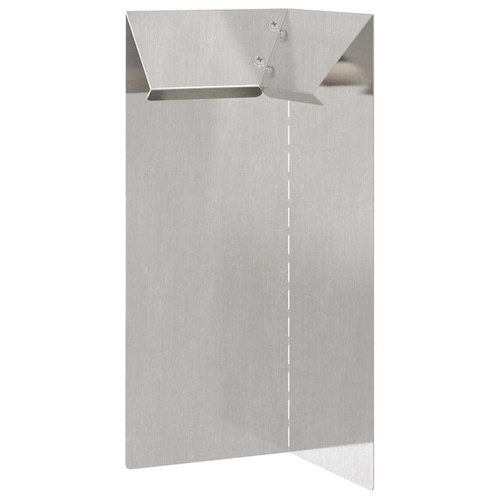 vidaXL Φράκτης σαλιγκαριών 4 pcs Ασημί 10 x 10 x 25 εκ