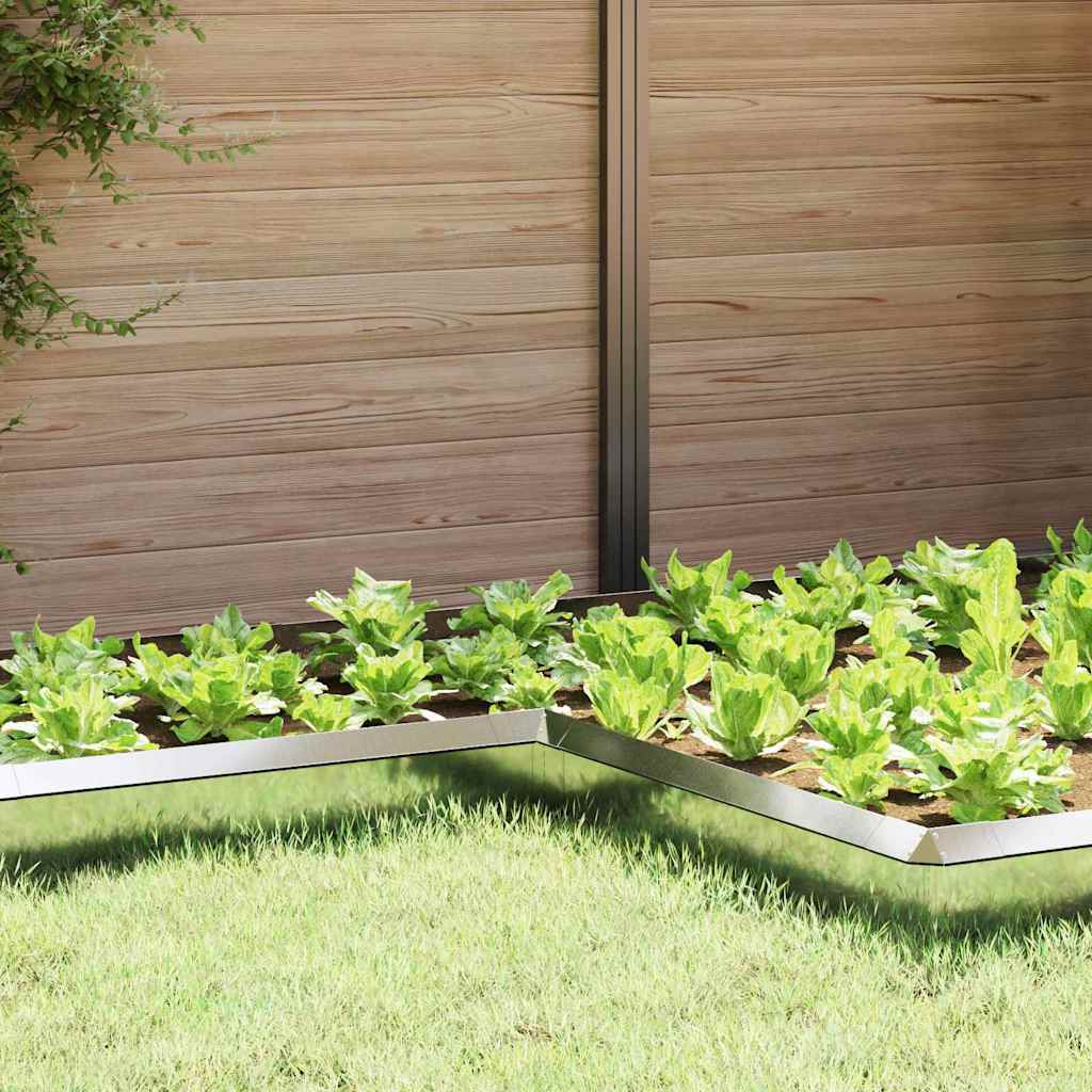 vidaXL Φράκτης σαλιγκαριών 4 pcs Ασημί 10 x 10 x 25 εκ