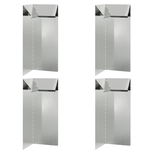 vidaXL Φράκτης σαλιγκαριών 4 pcs Ασημί 10 x 10 x 25 εκ