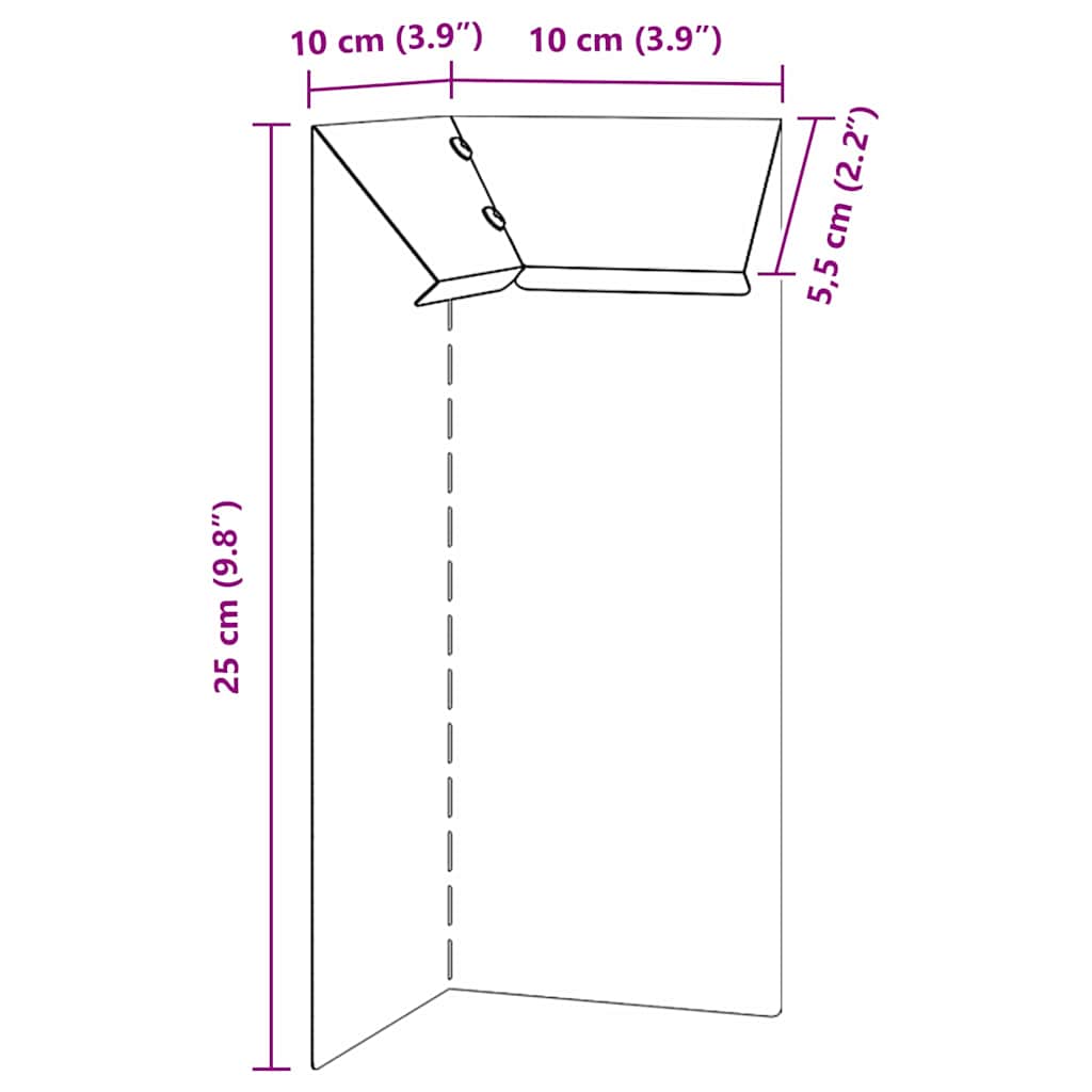 vidaXL Φράκτης σαλιγκαριών 4 pcs Ασημί 10 x 10 x 25 εκ