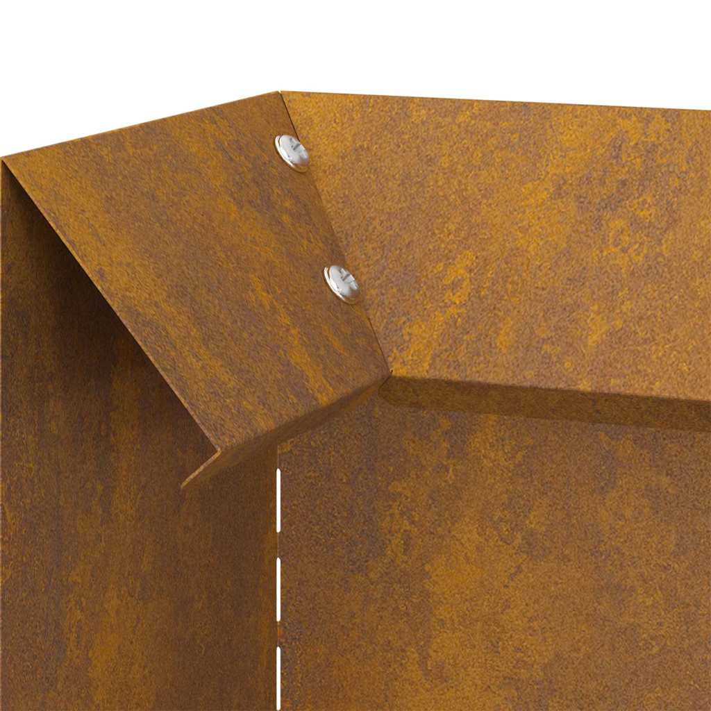 vidaXL Φράκτης σαλιγκαριών Σκ rusty 10 x 10 x 25 εκ