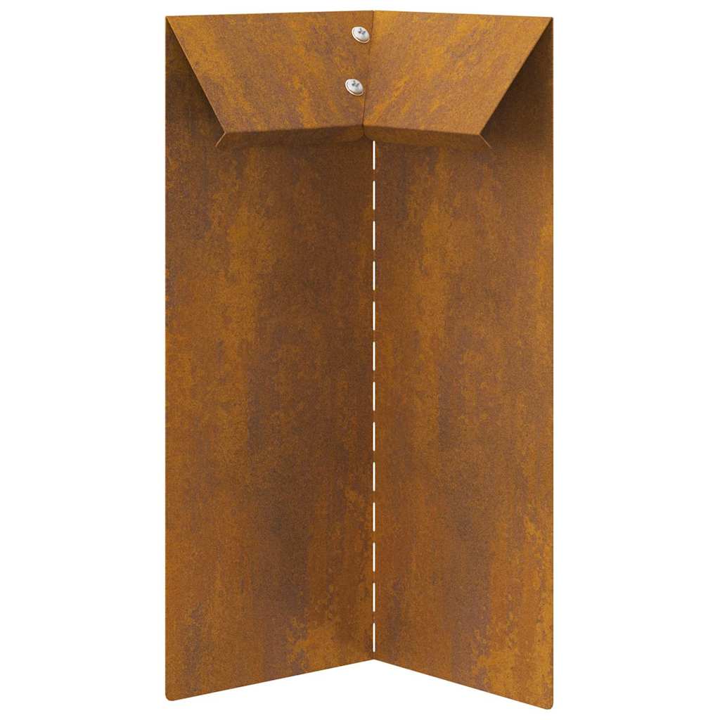 vidaXL Φράκτης σαλιγκαριών 4 pcs Σκ rusty 10 x 10 x 25 εκ