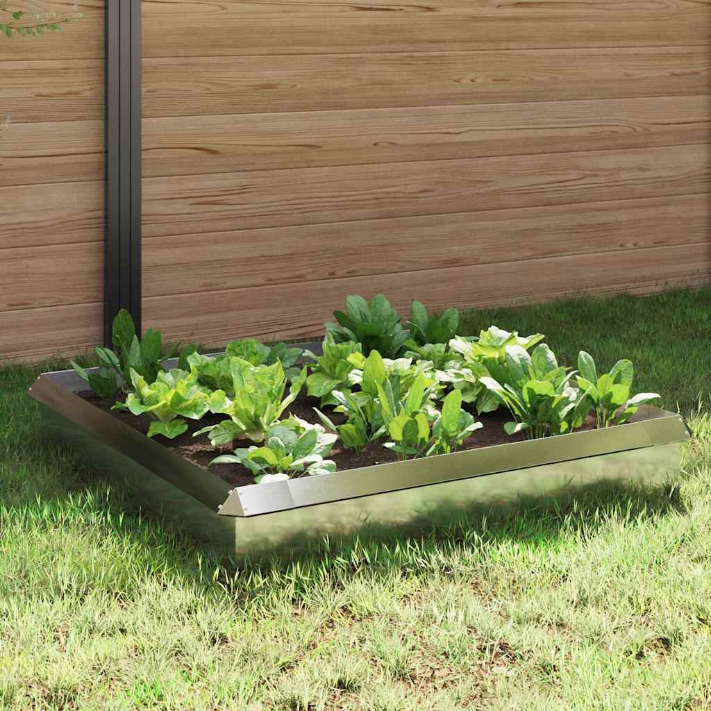 vidaXL Φράχτες με σαλιγκάρια 8 pcs Ασημί Ανοξείδωτο ατσάλι