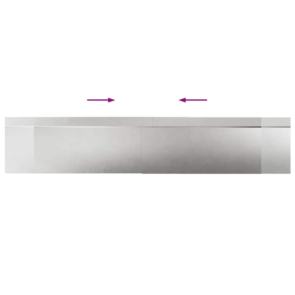 vidaXL Φράχτες με σαλιγκάρια 8 pcs Ασημί Ανοξείδωτο ατσάλι