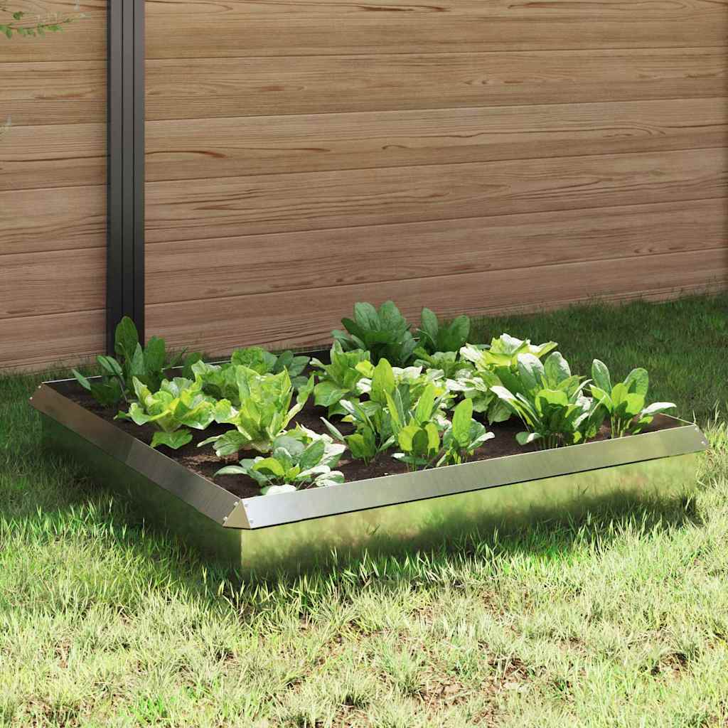 vidaXL Φράχτες με σαλιγκάρια 8 pcs Ασημί Επικαλυμμένος Χάλυβας