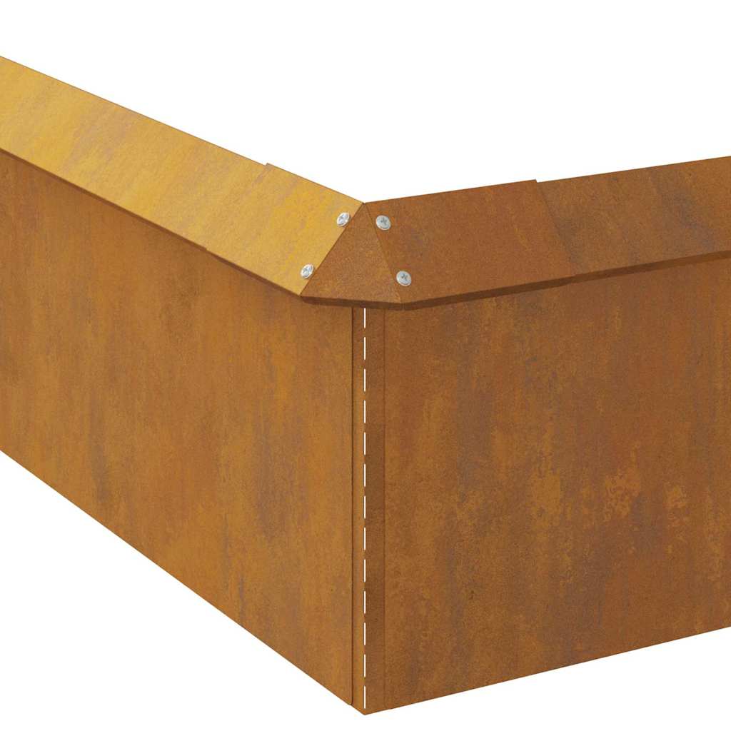 vidaXL Φράχτες με σαλιγκάρια 8 pcs Σκ rusty Ατσάλι Σκληρυθέν στον Αέρα