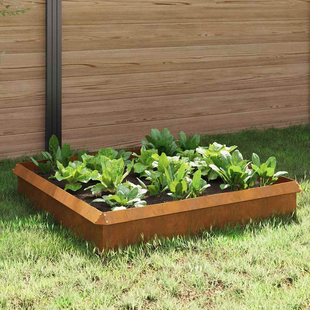 vidaXL Φράχτες με σαλιγκάρια 8 pcs Σκ rusty Ατσάλι Σκληρυθέν στον Αέρα