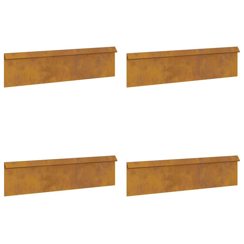 vidaXL Φράχτες με σαλιγκάρια 8 pcs Σκ rusty Ατσάλι Σκληρυθέν στον Αέρα