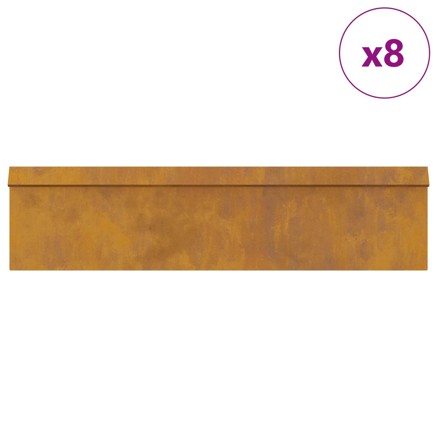 vidaXL Φράχτες με σαλιγκάρια 12 pcs Σκ rusty