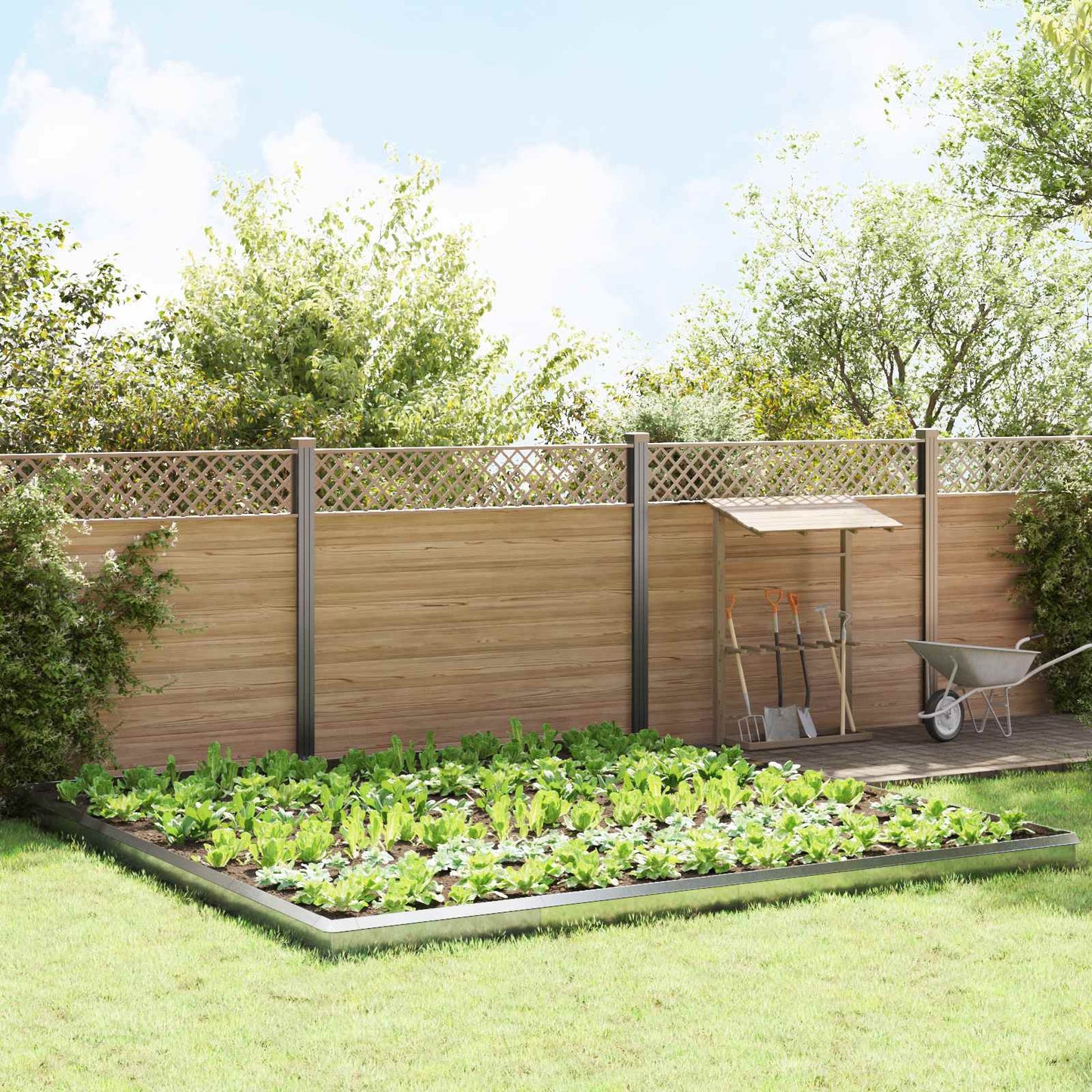 vidaXL Φράχτες με σαλιγκάρια 20 pcs Ασημί Επικαλυμμένος Χάλυβας