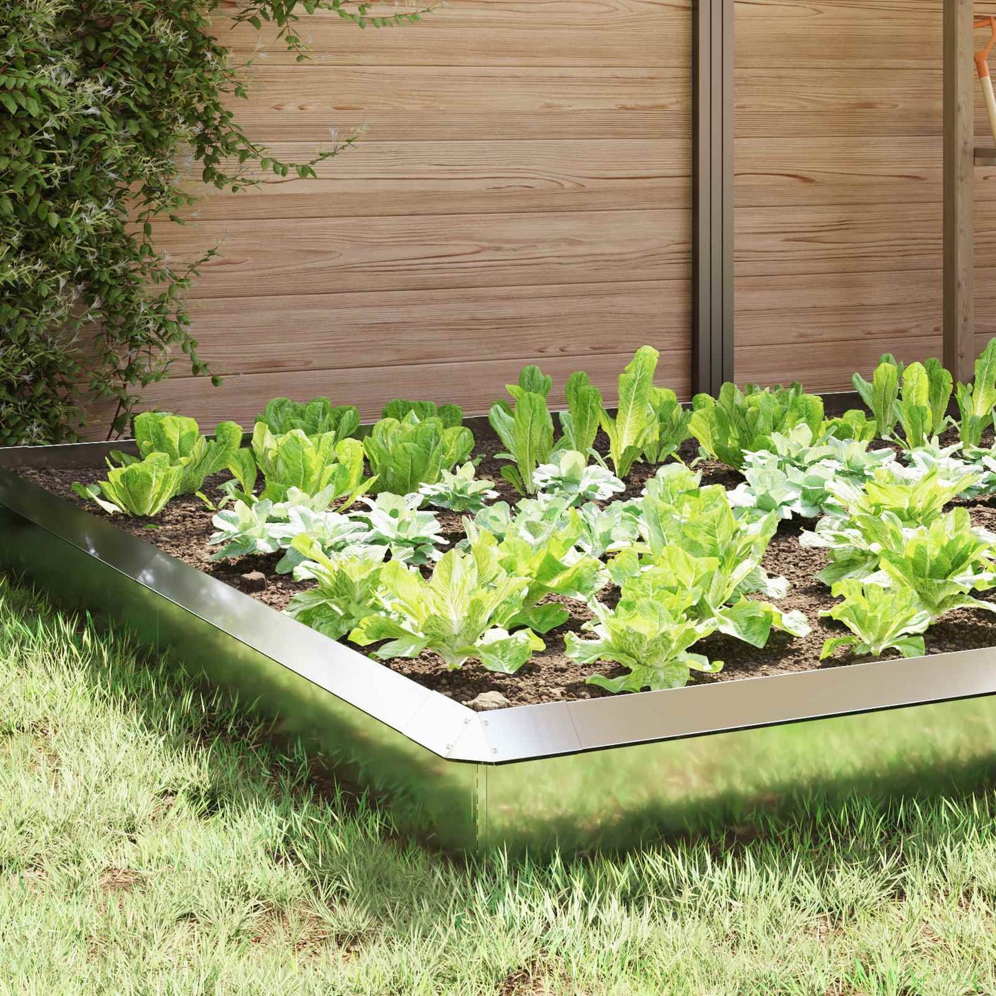 vidaXL Φράχτες με σαλιγκάρια 16 pcs Ασημί Επικαλυμμένος Χάλυβας