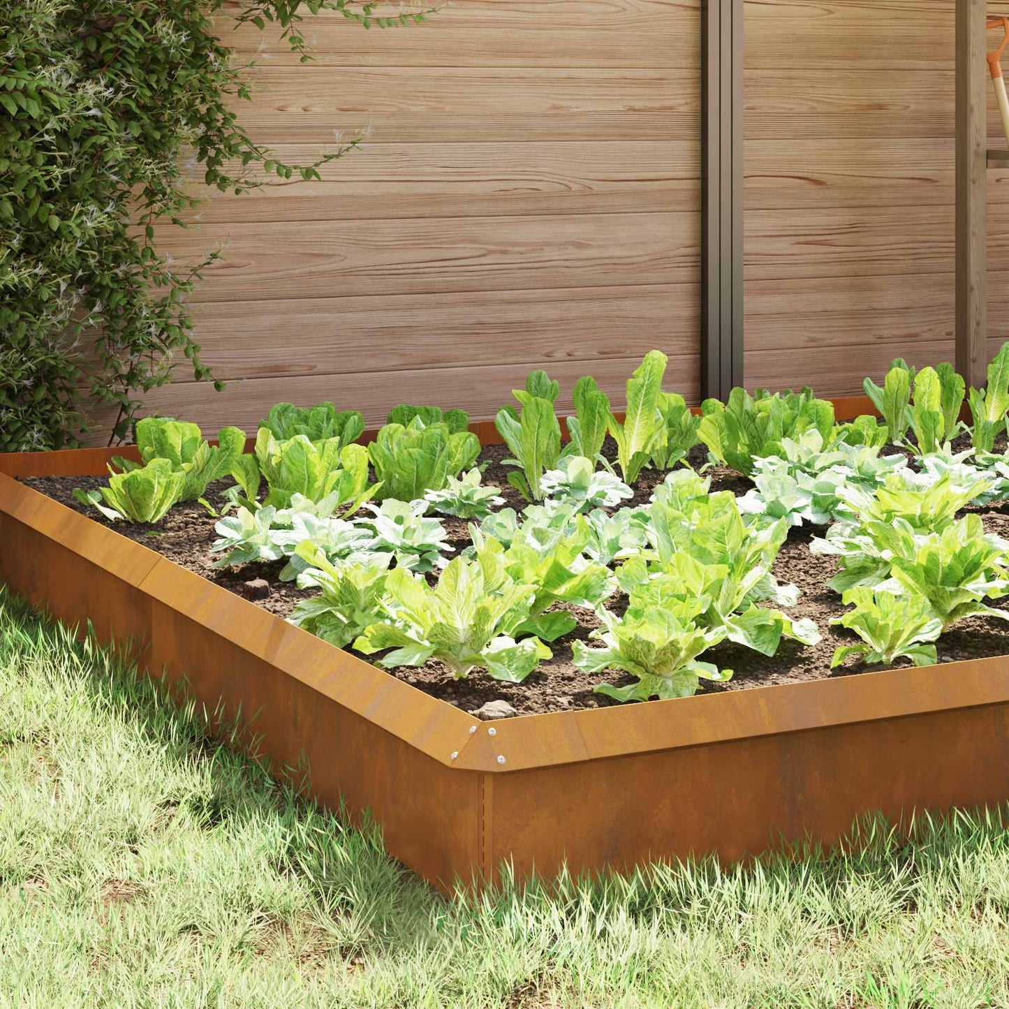 vidaXL Φράχτες με σαλιγκάρια 16 pcs Σκ rusty