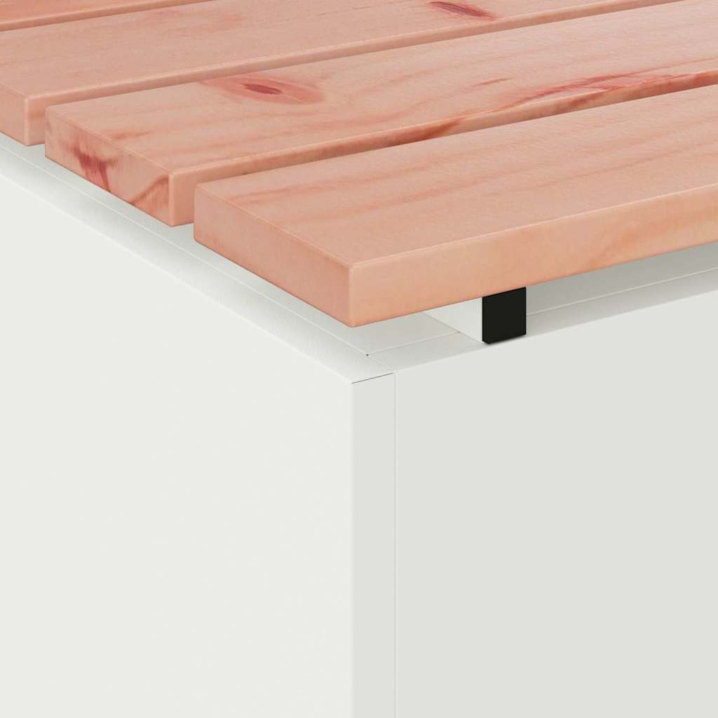 vidaXL Παγκάκι κήπου Λευκό 60 x 40 x 43 εκ Ατσάλι