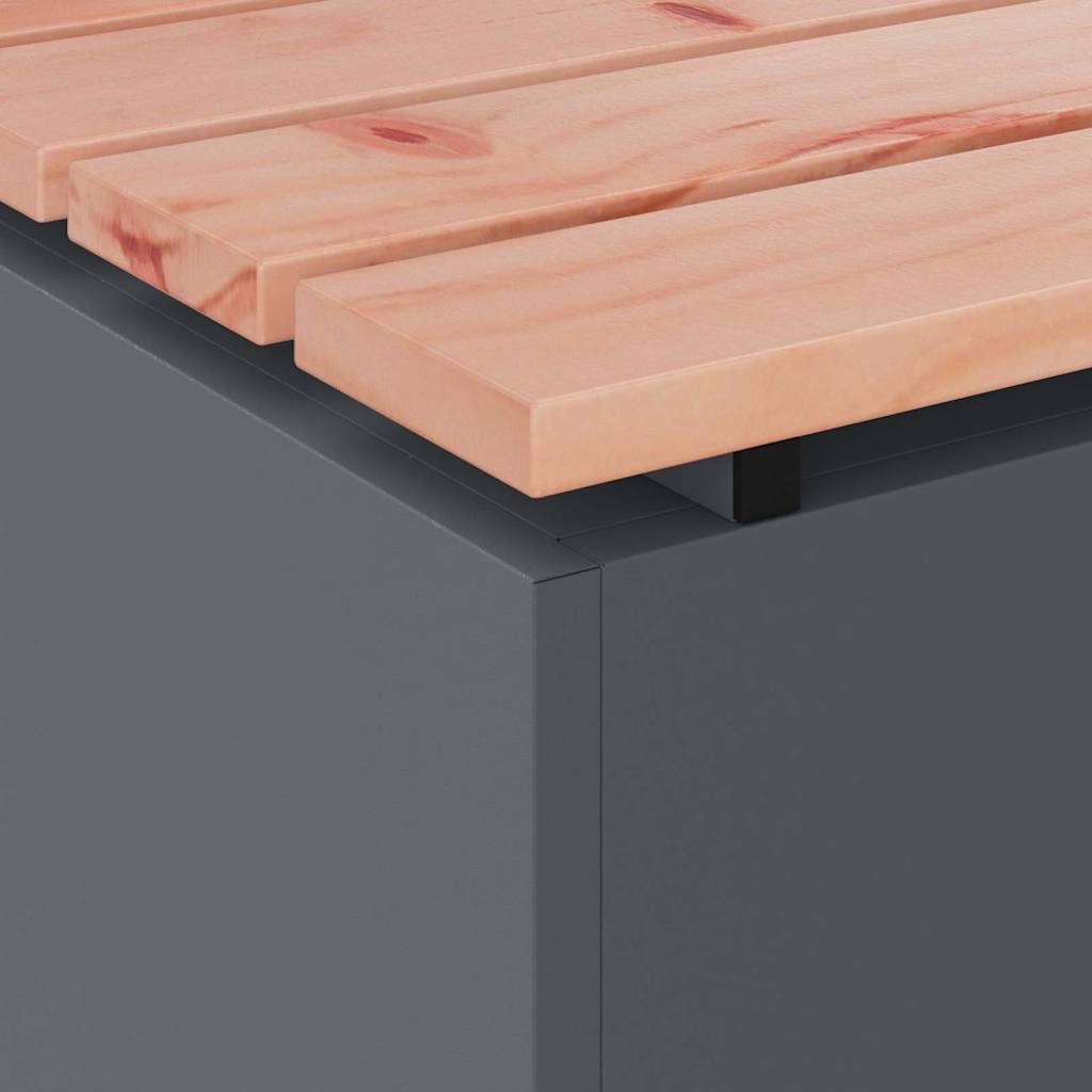 vidaXL Παγκάκι κήπου Ανθρακί 60 x 40 x 43 εκ Ατσάλι