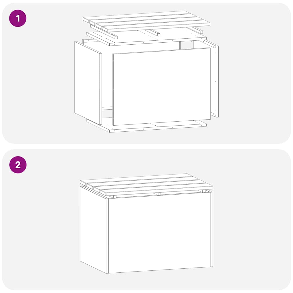 vidaXL Παγκάκι κήπου Λαδί 60 x 40 x 43 εκ Ατσάλι