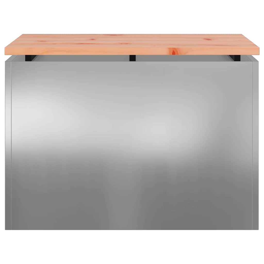 vidaXL Παγκάκι κήπου Ασημί 60 x 40 x 43 εκ Γαλβανισμένος χάλυβας