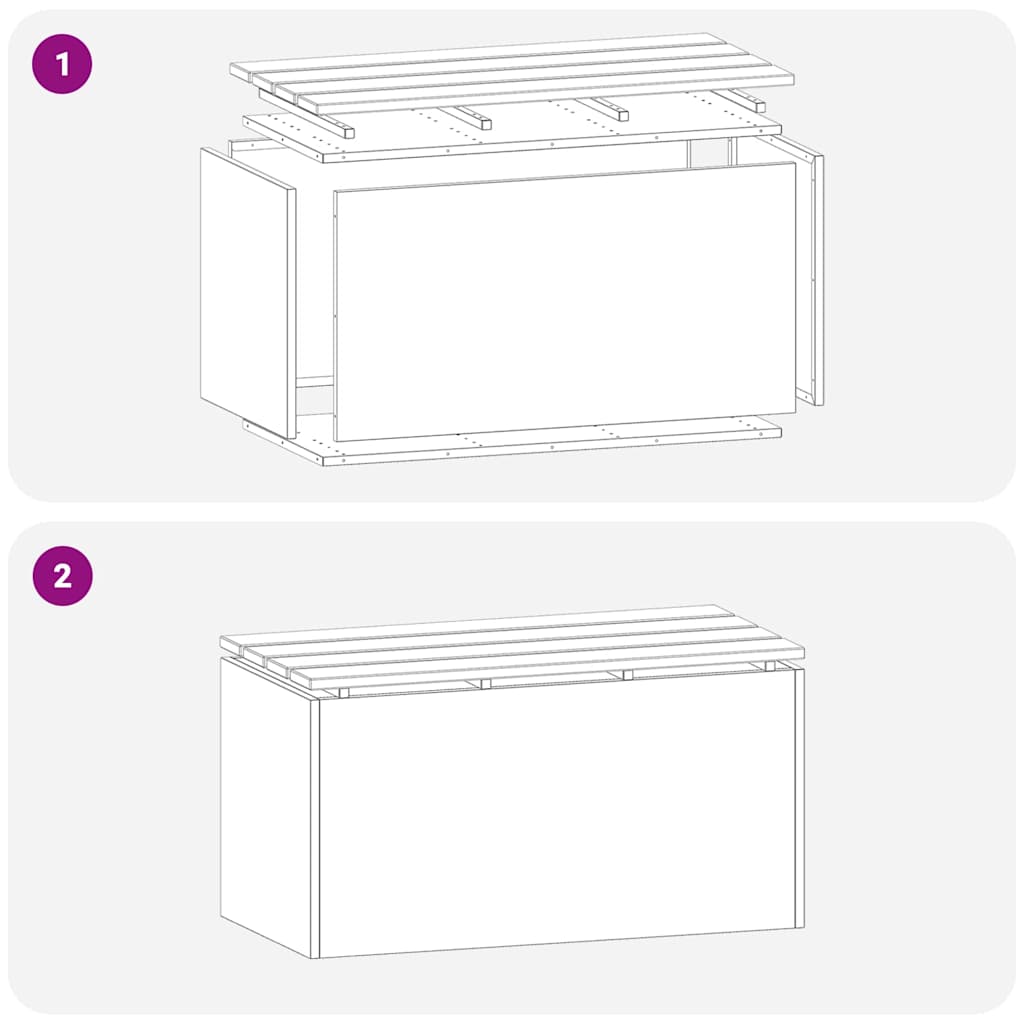 vidaXL Παγκάκι κήπου Λευκό 80 x 40 x 43 εκ Ατσάλι