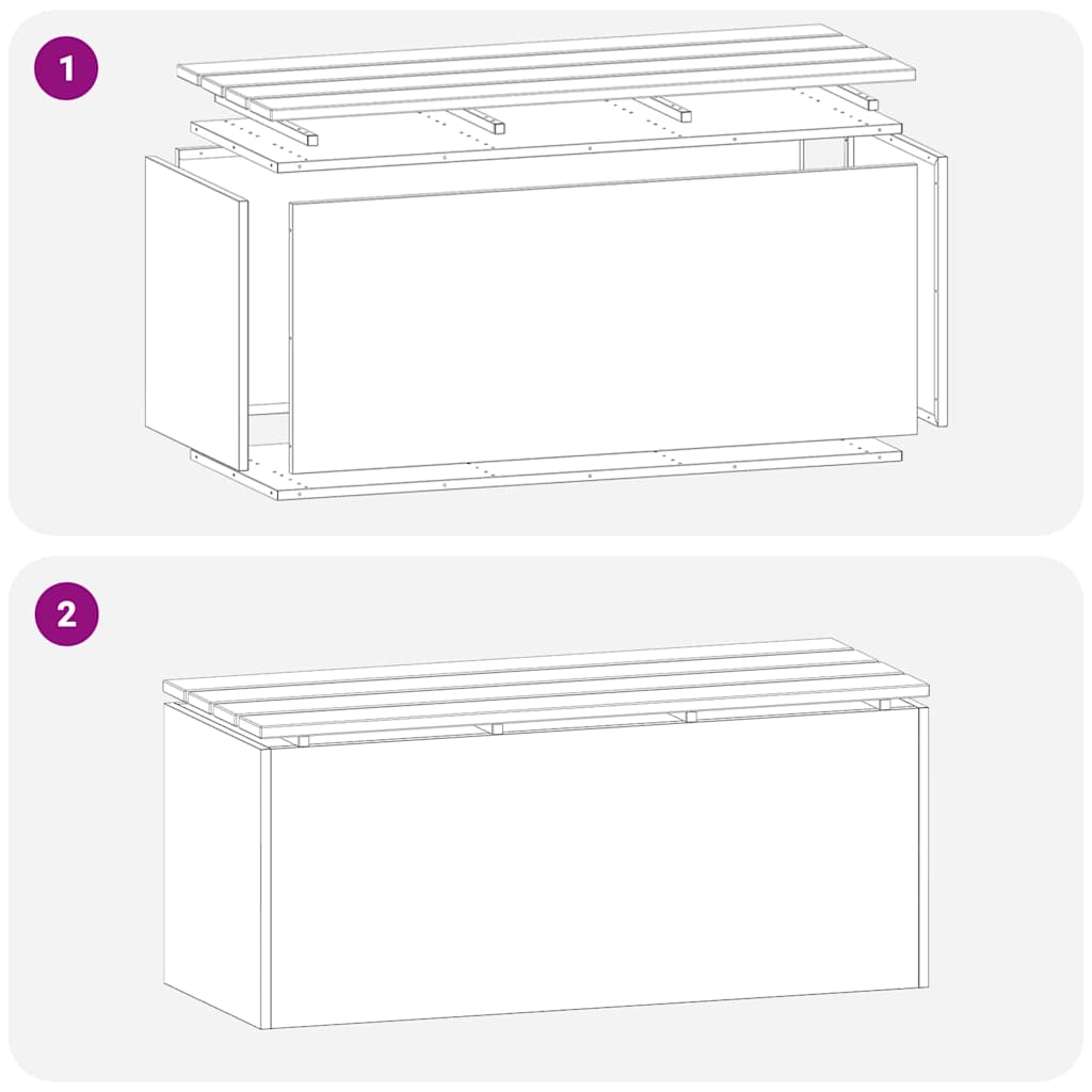 vidaXL Παγκάκι κήπου Λαδί 100 x 40 x 43 εκ Ατσάλι