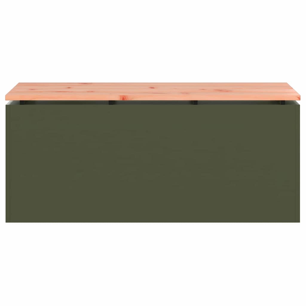 vidaXL Παγκάκι κήπου Λαδί 100 x 40 x 43 εκ Ατσάλι